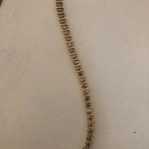 10 carat diamond tennis bracelet. 14k Gold.